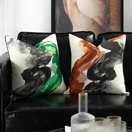 Ink Smoke Cushion Cover – Artistic Modern Pillow | Ikeame