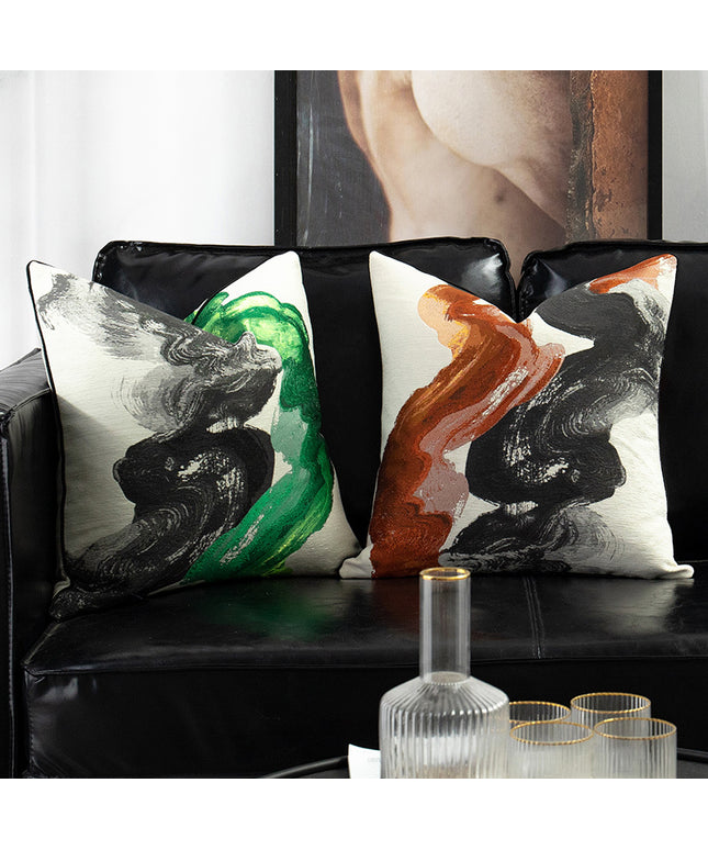 Ink Smoke Cushion Cover – Artistic Modern Pillow | Ikeame