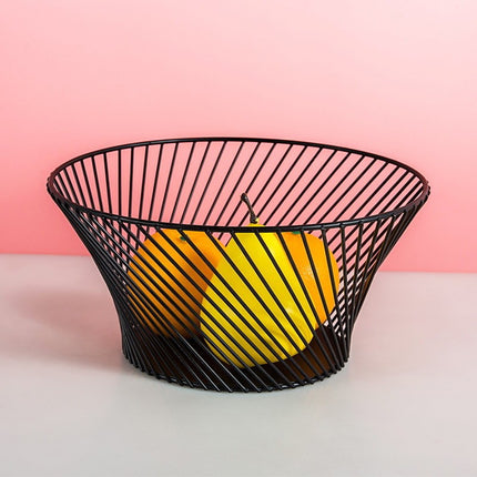 Wrought Iron Fruit Basket 🖤🤍 – Minimalist Black or White