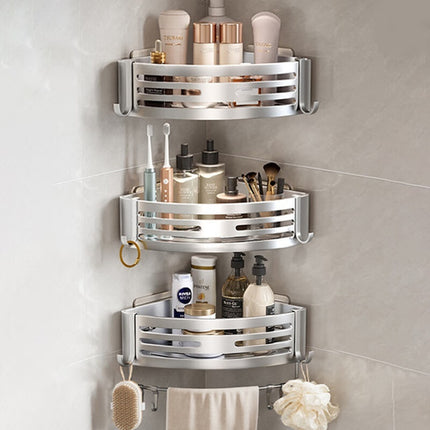 Portable Bathroom Corner Shelf – Raised Aluminium Storage | Ikeame