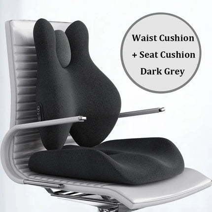 Heated Office Chair Cushion with Lumbar Support and Massage