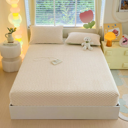 Velvet Fitted Sheet | Soft Milk Fibre Mattress Cover