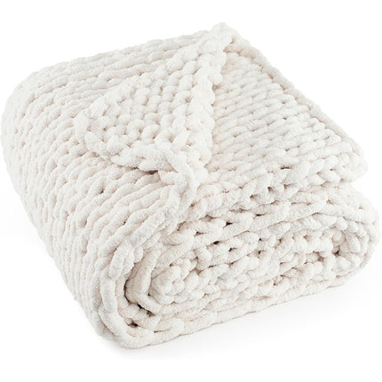Chunky Knit Blanket | Chenille Luxury Throw