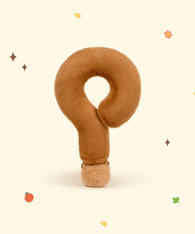 Capybara Plush Pillow | Cute Question Mark Cushion