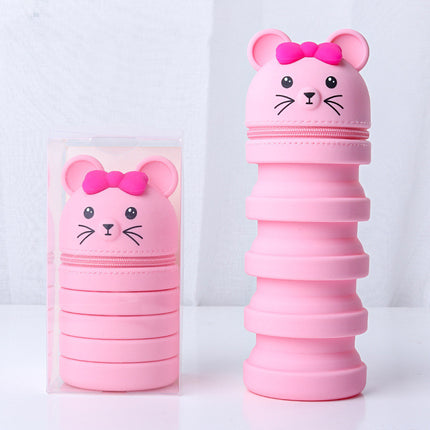 Cute Silicone Retractable Pen Holder – Expandable Desk Organiser