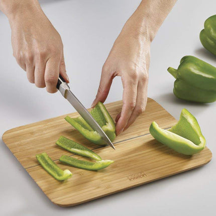 Foldable Bamboo Cutting Board with Chute – Non-Slip Foot Pads | Small & Large Sizes