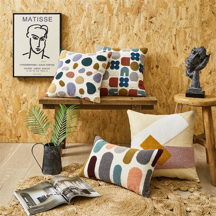 Geometric Embroidered Cushion Covers - 29 Designs | Modern Nordic Pillowcases