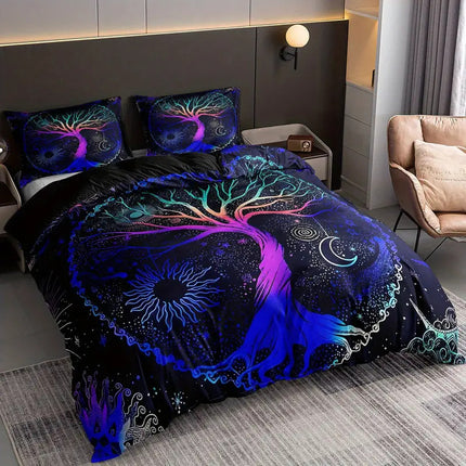 Tree of Life Bedding Set | Sun Moon Celestial Duvet Cover