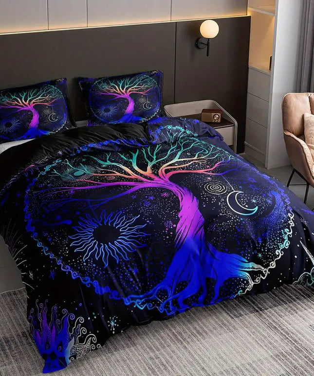 Tree of Life Bedding Set | Sun Moon Celestial Duvet Cover