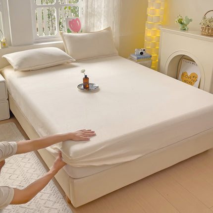 Milk Fibre Fitted Sheet | Soft Cooling Bed Sheet