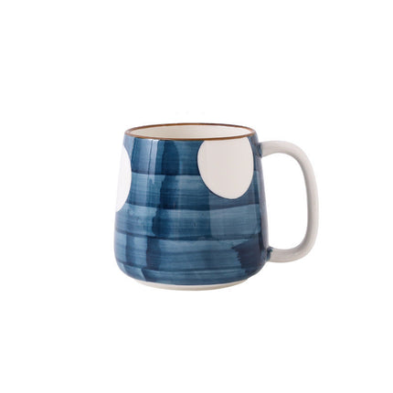 Hand-Painted Blue & White Mug 🎨 – Ceramic
