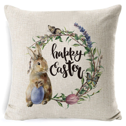 Easter Cushion Covers 45x45 | Bunny & Egg Spring Pillows
