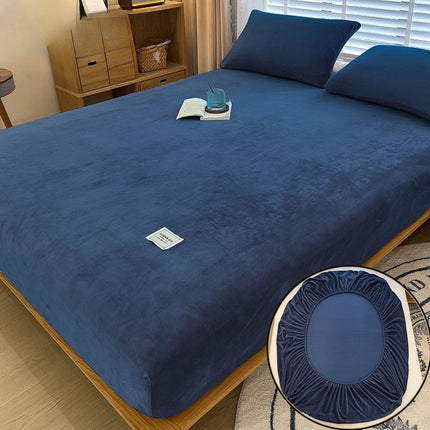 Milk Fiber Single-piece All-inclusive Non-slip Coral Flannel Sets Fitted Sheet