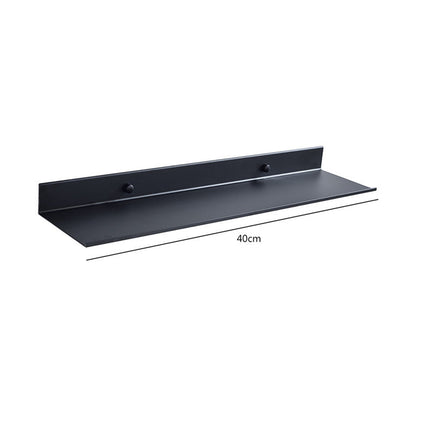 Black Bathroom Shelf – Non-Perforated Wall-Mounted Storage | Ikeame