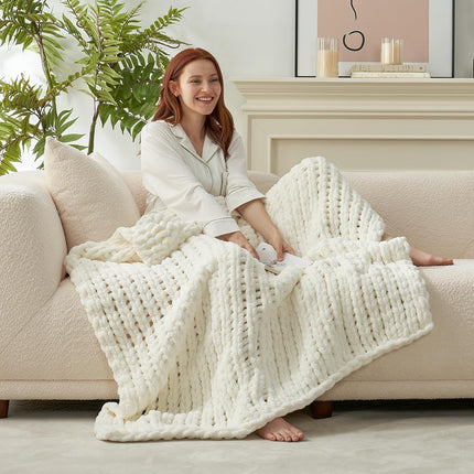 Chunky Knit Blanket | Chenille Luxury Throw