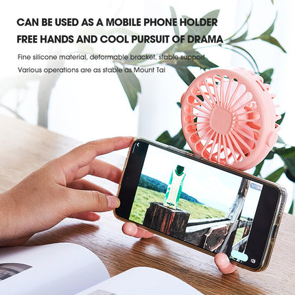 Multi-Functional Mini Fan – USB Rechargeable with Flexible Tripod Legs
