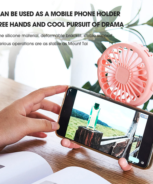 Multi-Functional Mini Fan – USB Rechargeable with Flexible Tripod Legs