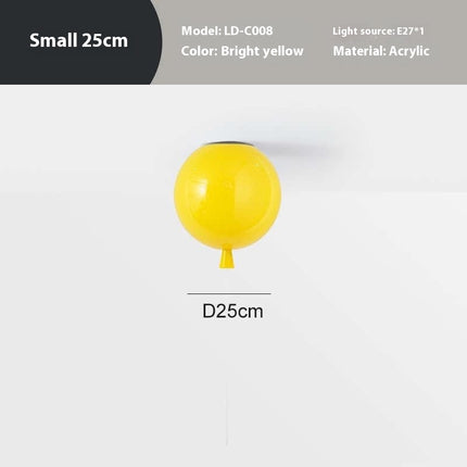 Balloon Shaped Ceiling Light Shade – Colourful Modern LED Acrylic Lamp