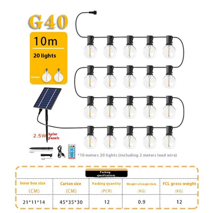 Solar Retro Outdoor String Lights – Garden & Camping Decor | Ikeame