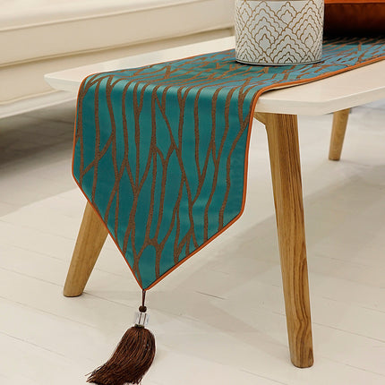 Satin-Effect Geometric Table Runner ✨ – Medium or Large, 3 Colours