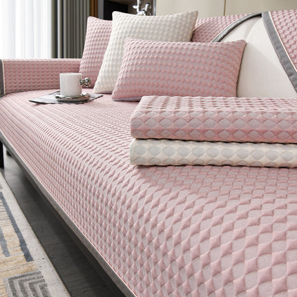 Diamond pattern non-slip sofa cover