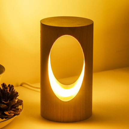 Solid Wood LED Reading Lamp – Sculptural Artistic Lighting