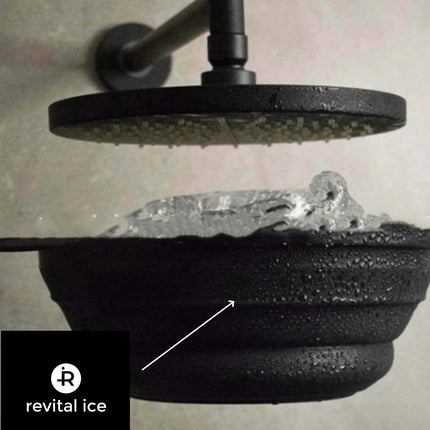 Silicone Cooling Shower Head — Ice Bath Style (Black)