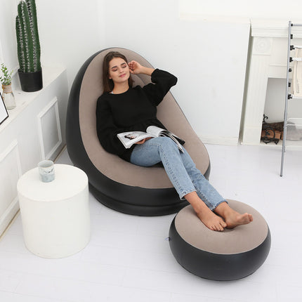 Inflatable Lounge Chair & Footstool | Cosy Foldable Chill Seat