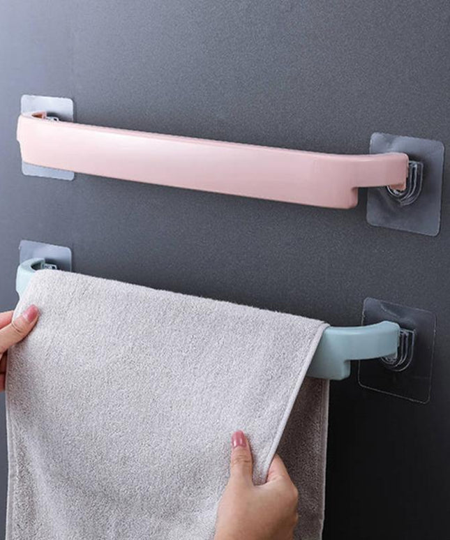 Punch-Free Bathroom Towel Rack | Wall Suction Towel Holder