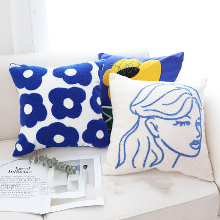 Embroidered Cushion Cover – 3 Elegant Designs (45x45cm)