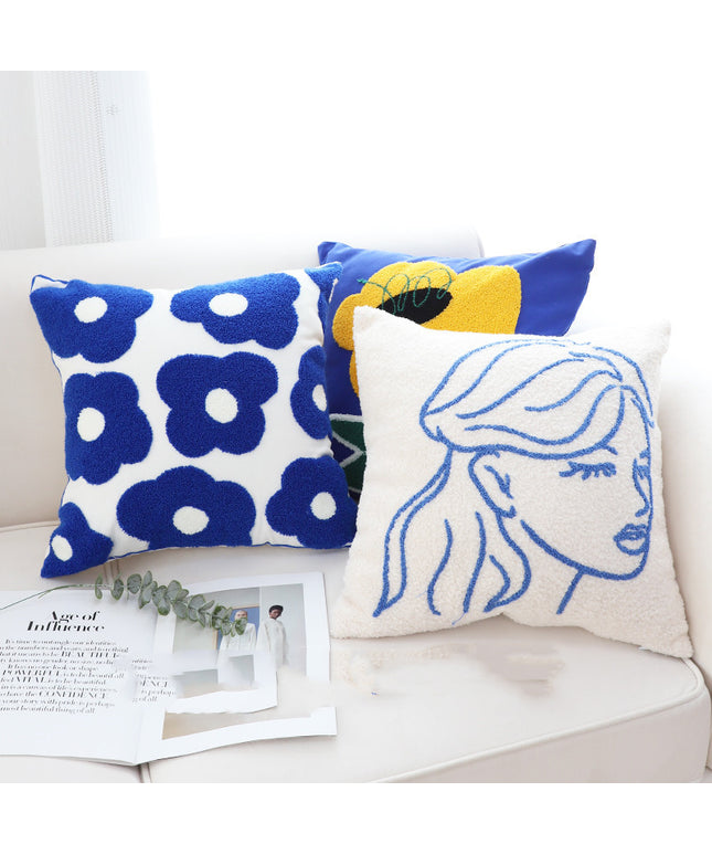 Embroidered Cushion Cover – 3 Elegant Designs (45x45cm)