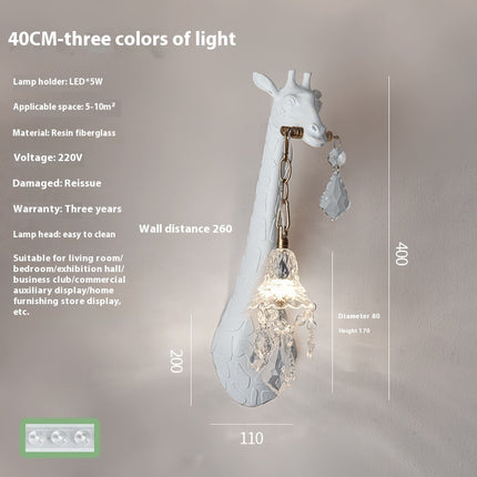 Giraffe Head Wall Lamp – Creative Resin Glass Lighting | Ikeame
