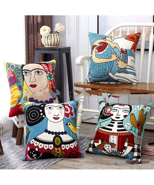 Colourful Embroidered Cushions – 4 Unique Designs