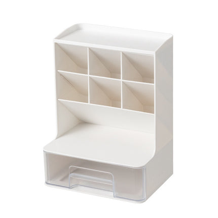 Acrylic Pen Holder with Drawer – Clear Desk Organiser Storage Box