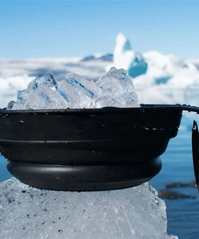 Silicone Cooling Shower Head — Ice Bath Style (Black)