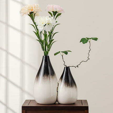Mother & Child Vase Set – Japanese Minimalist Water Drop Design