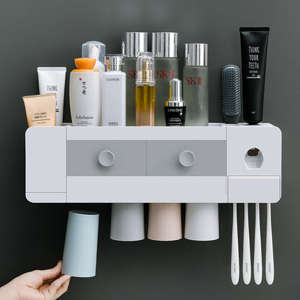 Magnetic Wall-Mounted Toothbrush Holder with Automatic Toothpaste Dispenser 🪥✨