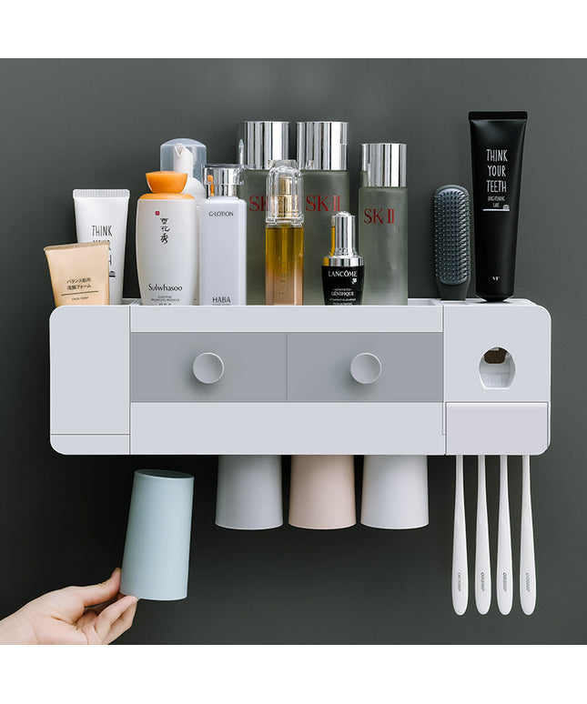 Magnetic Wall-Mounted Toothbrush Holder with Automatic Toothpaste Dispenser 🪥✨