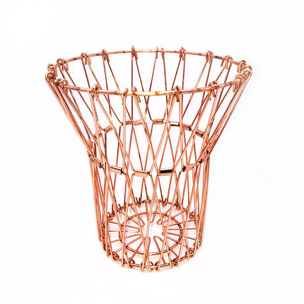 Copper Foldable Fruit Basket 🥭 – Multi-Shape Stainless Steel