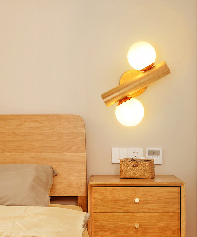 Solid Wood Wall Lamp Living Room Television Background Wall Lamp