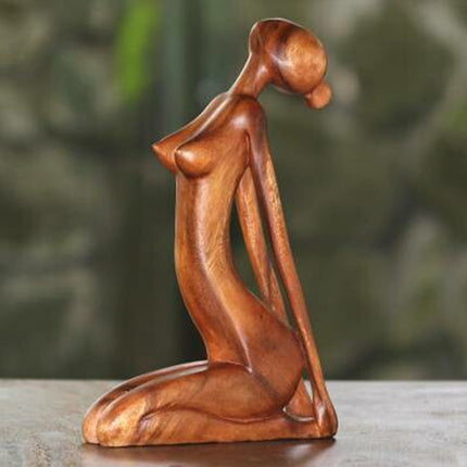 Wooden Yoga Ornaments – 6 Mini Figurine Poses | Mindful Home Décor
