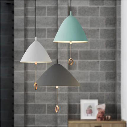 Nordic Triangular Pendant Light – Colourful Modern Droplight (27/33/40cm)
