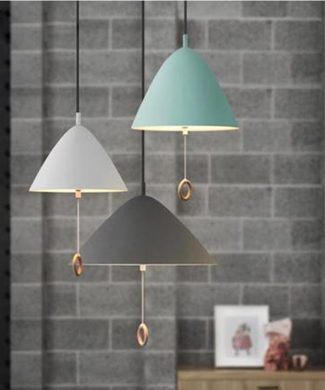 Nordic Triangular Pendant Light – Colourful Modern Droplight (27/33/40cm)