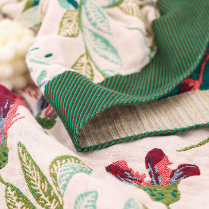 Cotton Gauze Floral Blanket | Lightweight Summer Throw