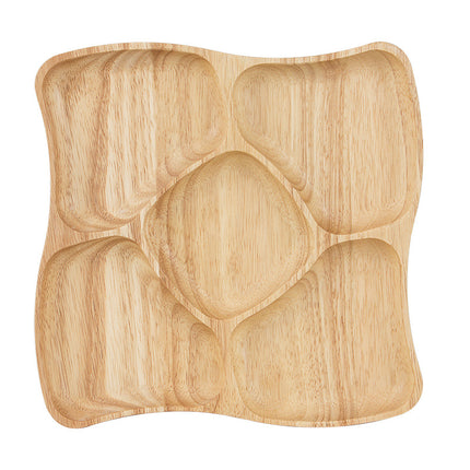 Creative Leaf-shaped Fish-shaped Partition Solid Wood Fruit Plate
