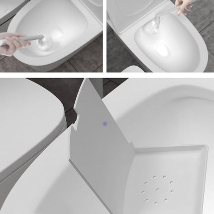 Narrow slit toilet trash bin with lid