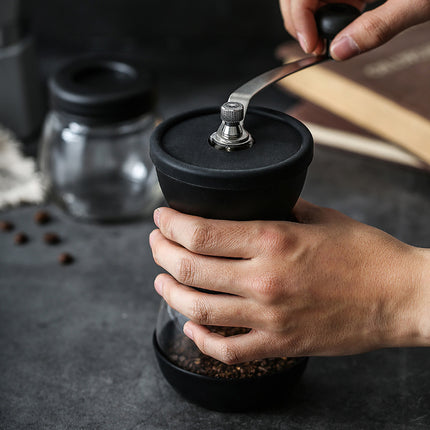 Household Portable Glass Hand-cranked Coffee Machine