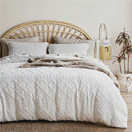 Tufted Cotton Bedding Set | Boho Duvet Cover