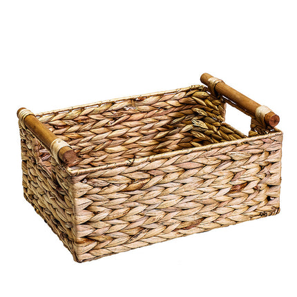 Rattan Storage Basket Rustic Woven Organiser S M L