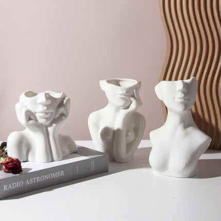 Female Body Ceramic Vase | Abstract Art Decorative Vase